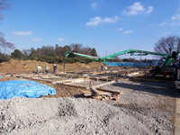 04 基礎ベースコンクリート打設
